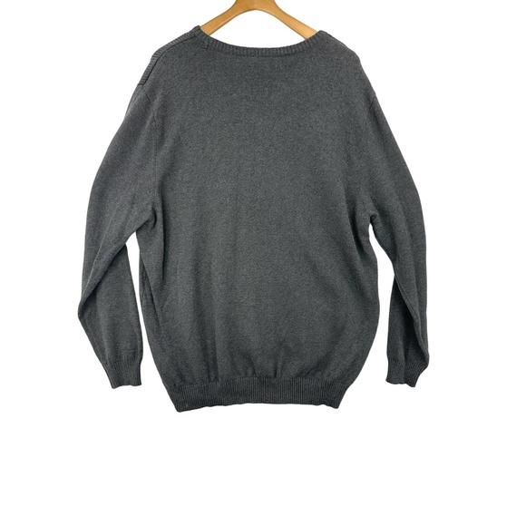 Club Room, Men's Textured Cotton Sweater, 3XL Charcoal Heather - Picture 2 of 8